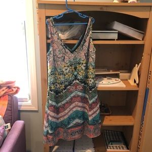 Floral Printed Unique Midi Dress